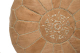 Moroccan Leather Pouf Natural Tan