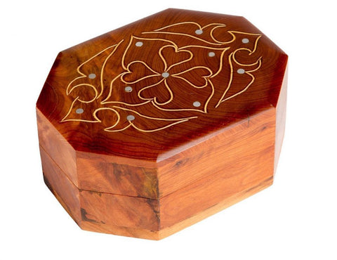 Octagonal Inlaid Box Moroccan Thuya Wood
