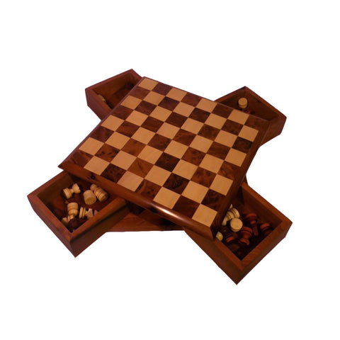 Rotating Chess Set, Thuya & Juniper Wood